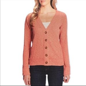 Two by Vince Camino boho nubby knit 🧶 rusty peach color v-neck cardigan